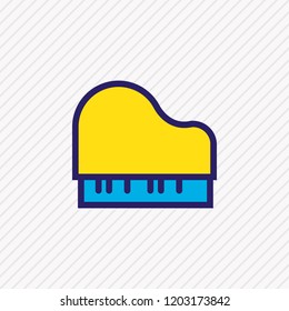 Vector illustration of piano icon colored line. Beautiful celebrate element also can be used as octave icon element.