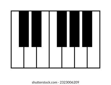 vector illustration of piano keyboard icon on white background