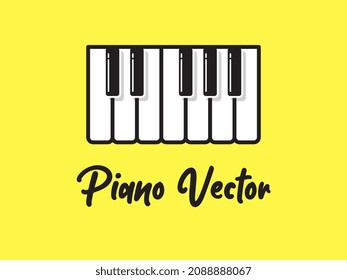 Vector illustration of piano keys. It is suitable for the purposes of music logos, advertisements, organizational identity, and others.
