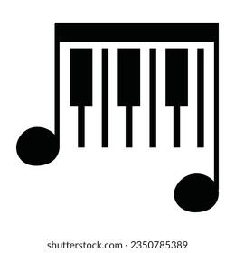 Vector Illustration of Piano Logo