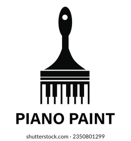 Vector Illustration of Piano Paint Concept Logo