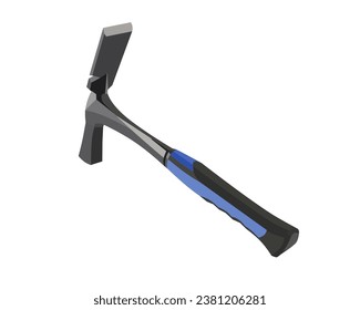 Vector Illustration pick hammer isolated on white background. Carpentry hand tools.