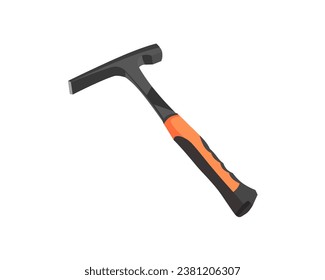 Vector Illustration pick hammer isolated on white background. Carpentry hand tools.