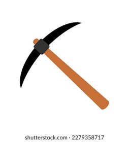 ilustración vectorial de un icono de pickaxe sobre fondo blanco