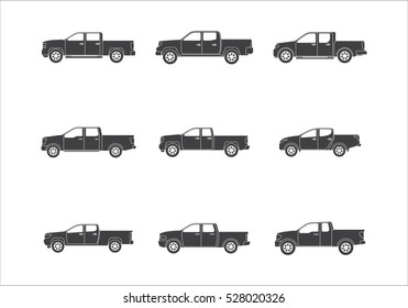 Vector Illustration of Pickup Truck