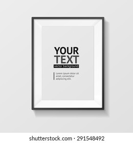 Vector illustration picture frame vector A4 black isolated on a white background
