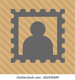 Vector illustration of Picture icon in Gray
