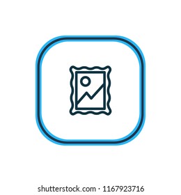 Vector illustration of picture icon line. Beautiful hobby element also can be used as image icon element.