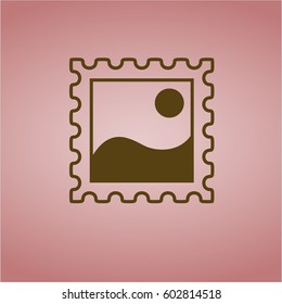 Vector illustration of Picture icon or symbol in green.
