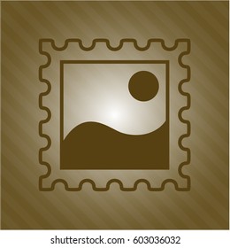Vector Illustration of Picture vector icon or symbol in grey color