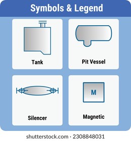 Vector Illustration for PID Symbols Legends