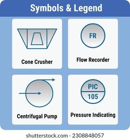 Vector Illustration for PID Symbols Legends