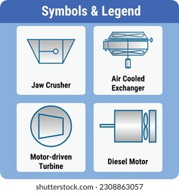 Vector Illustration for PID Symbols Legends