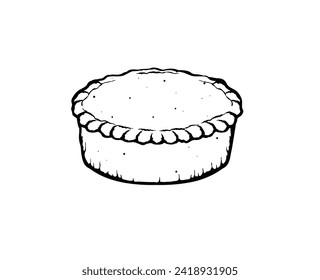 Vector illustration of a pie