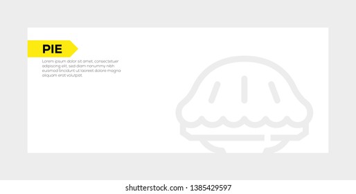 VECTOR ILLUSTRATION OF PIE BANNER CONCEPT