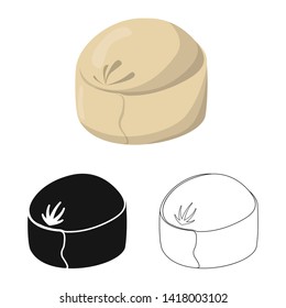 Vector illustration of pie and breakfast  icon. Set of pie and tasty  stock vector illustration.