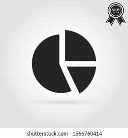 Vector illustration. Pie chart icon.