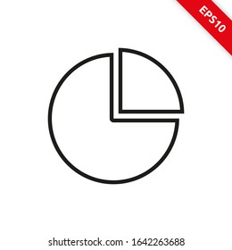 Vector illustration of pie chart icon line symbol. eps10
