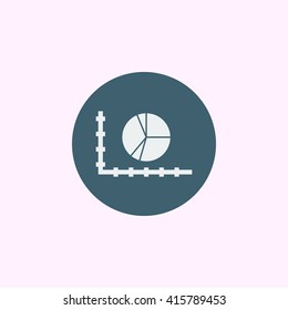 Vector illustration of pie chart icon. Premium quality web icon