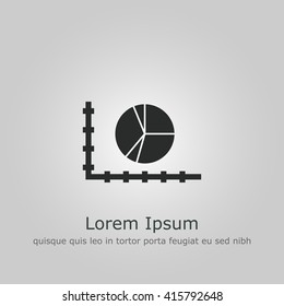 Vector illustration of pie chart icon. Premium quality web icon