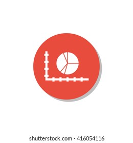 Vector illustration of pie chart icon. Premium quality web icon.