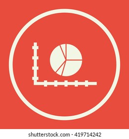 Vector illustration of pie chart icon. Premium quality web icon.
