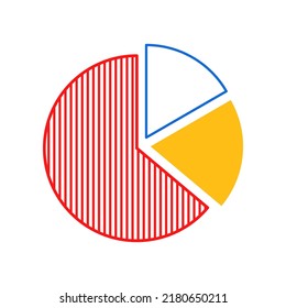 Vektorgrafik eines Kuchendiagramms Symbol.