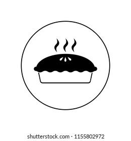 Vector illustration of pie icon, logo