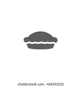 Vector illustration of pie icon on white background
