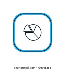 Vector Illustration Of Pie Outline. Beautiful Trade Element Also Can Be Used As Chart  Element.