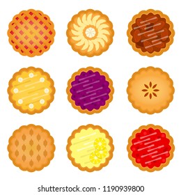 Vector illustration.  Pie set