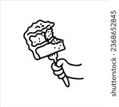 vector illustration of a piece of cake