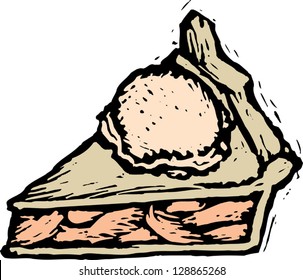 Vector illustration of a piece of cake