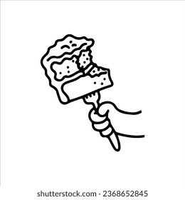 vector illustration of a piece of cake