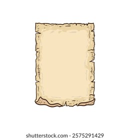 vector illustration of a piece of parchment paper in vintage style