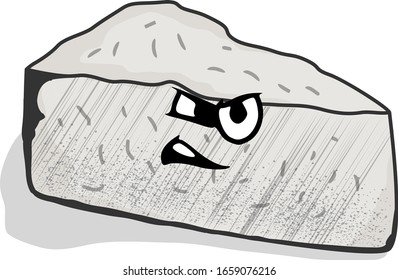 Vector Illustration Piece of 'Tempeh' with Curious Face Expression