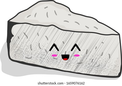 Imagen vectorial de 'Tempeh' con expresión de cara feliz