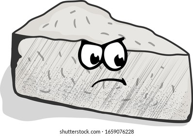 Vector Illustration Piece of 'Tempeh' with Skeptical Face Expression