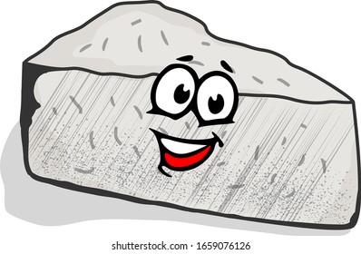 Pieza de ilustración vectorial de 'Tempeh' con expresión de cara sonriente