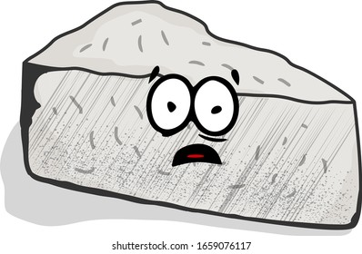 Vector Illustration Piece of 'Tempeh' with Surprise Face Expression