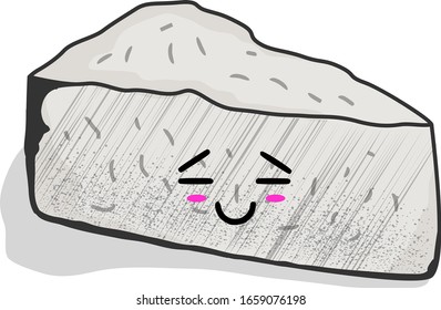 Vector Illustration Piece of 'Tempeh' with Uneasy Face Expression