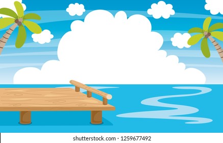 Vector Illustration Of Pier