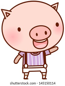 Vektorgrafik eines Schweins