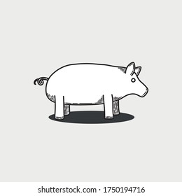 ilustración vectorial de un cerdo