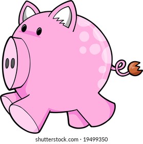 Vector Illustration of Pig