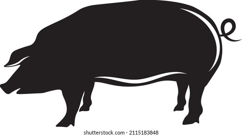 ilustración vectorial de un animal porcino