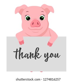 
vector illustration pig cartoon