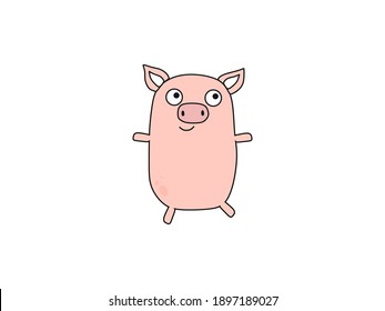 Vektorgrafik eines 
Schwein im Kartoon-Stil.