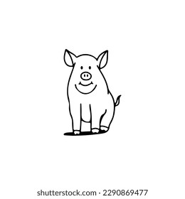 Vektorgrafik eines Schweinedoteles