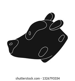 Vector illustration of pig and face  sign. Collection of pig and pork vector icon for stock.